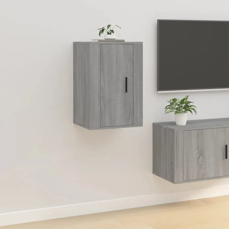 Meubles TV muraux 2 pcs Sonoma gris 40x34,5x60 cm - 3