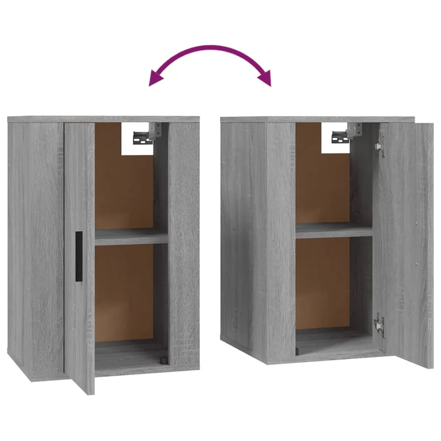 Meubles TV muraux 2 pcs Sonoma gris 40x34,5x60 cm - 8