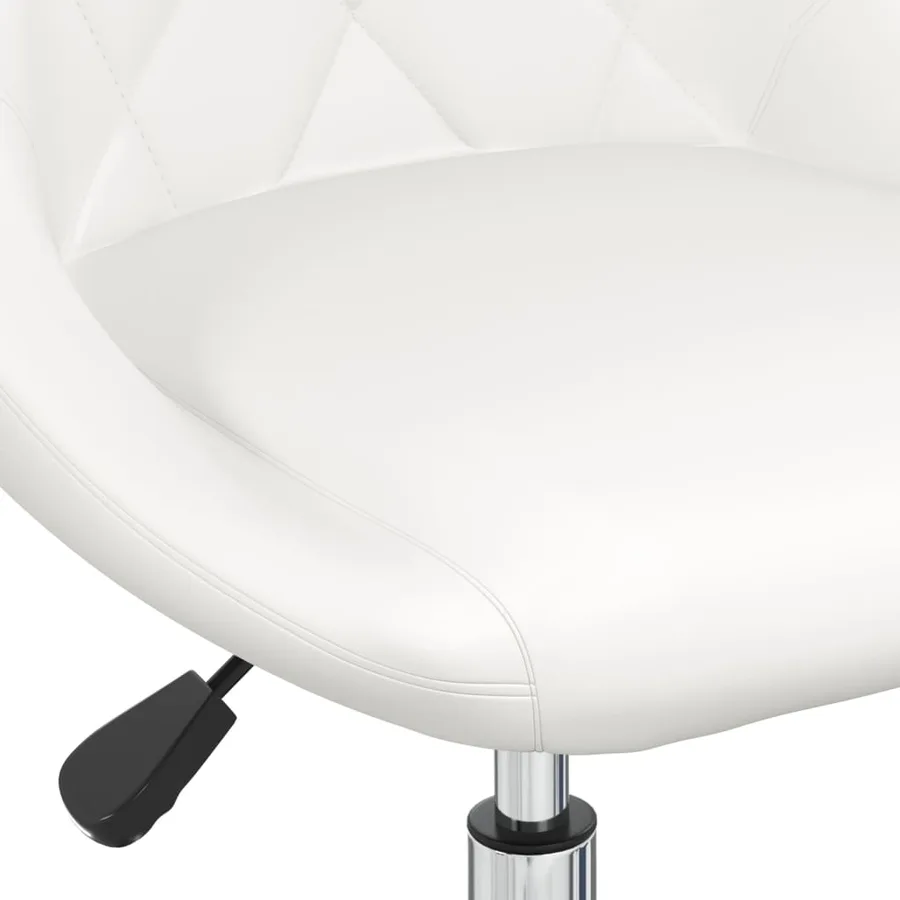 Chaise pivotante de salle à manger Blanc Similicuir - 6
