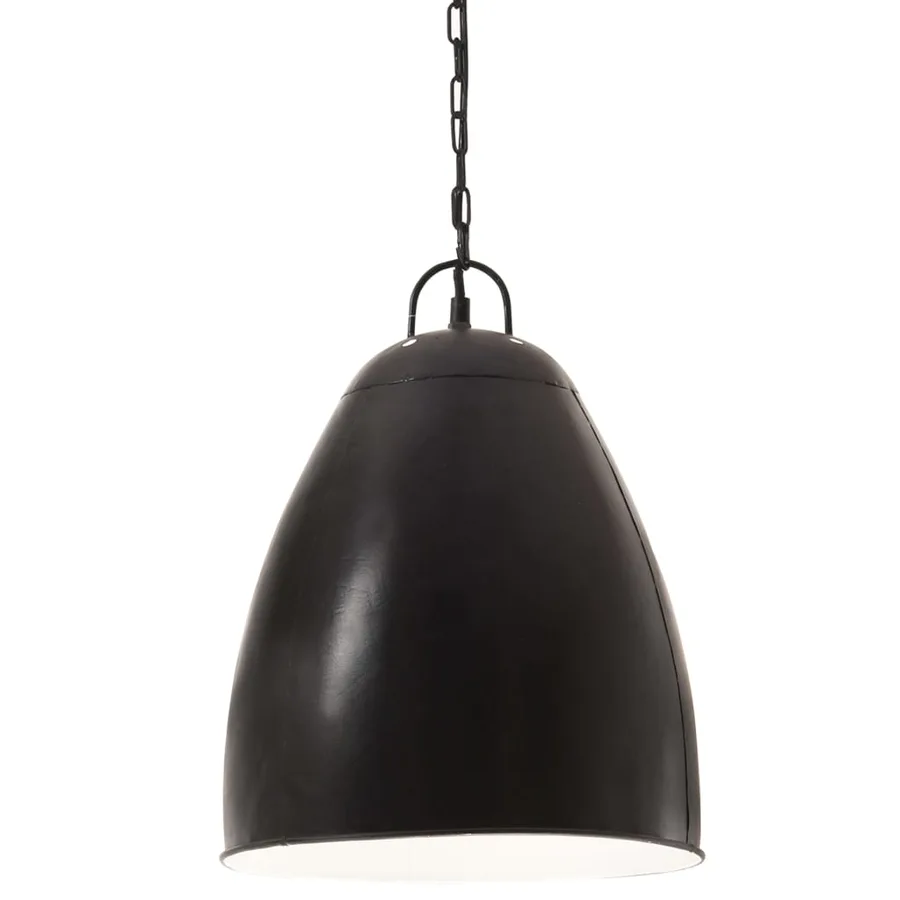 Lampe suspendue industrielle 25 W Noir Rond 32 cm E27 - 2