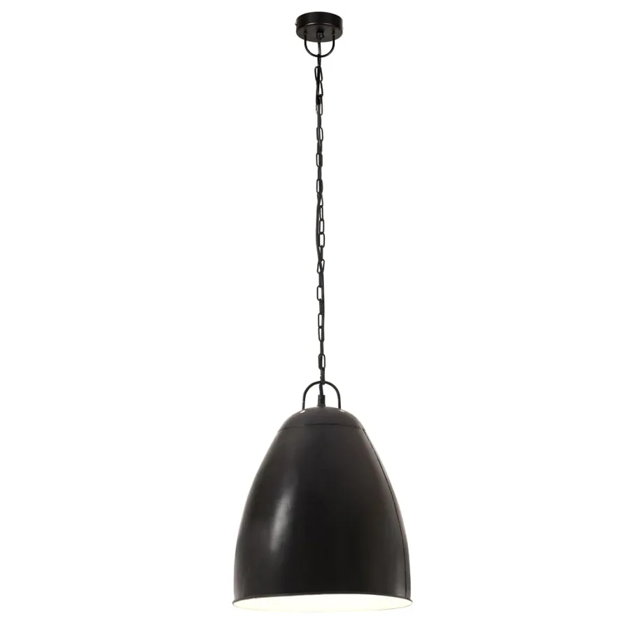 Lampe suspendue industrielle 25 W Noir Rond 32 cm E27 - 4