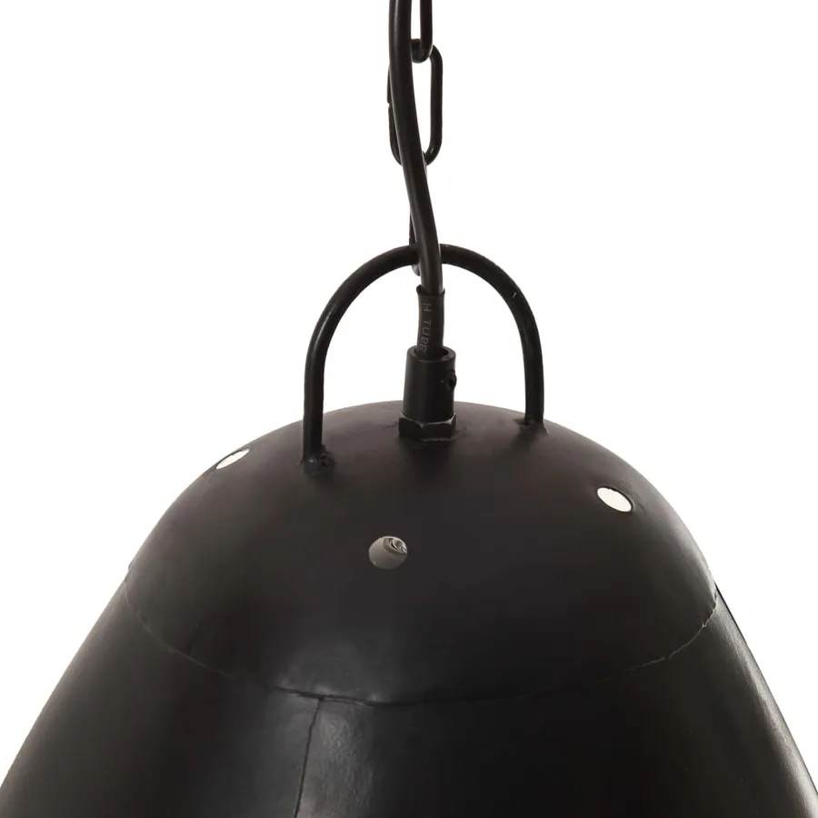 Lampe suspendue industrielle 25 W Noir Rond 32 cm E27 - 7