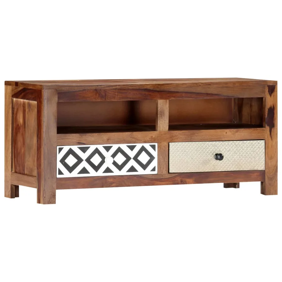 Meuble TV 90x30x40 cm Bois solide - 10