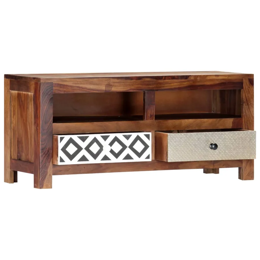 Meuble TV 90x30x40 cm Bois solide - 2