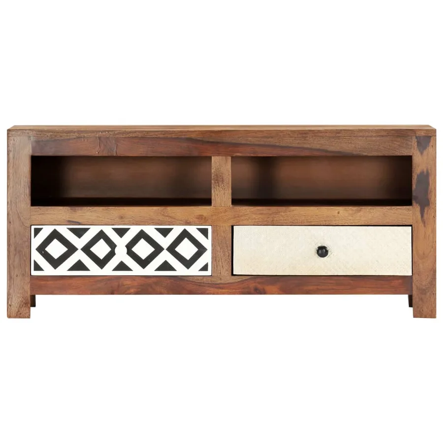 Meuble TV 90x30x40 cm Bois solide - 4