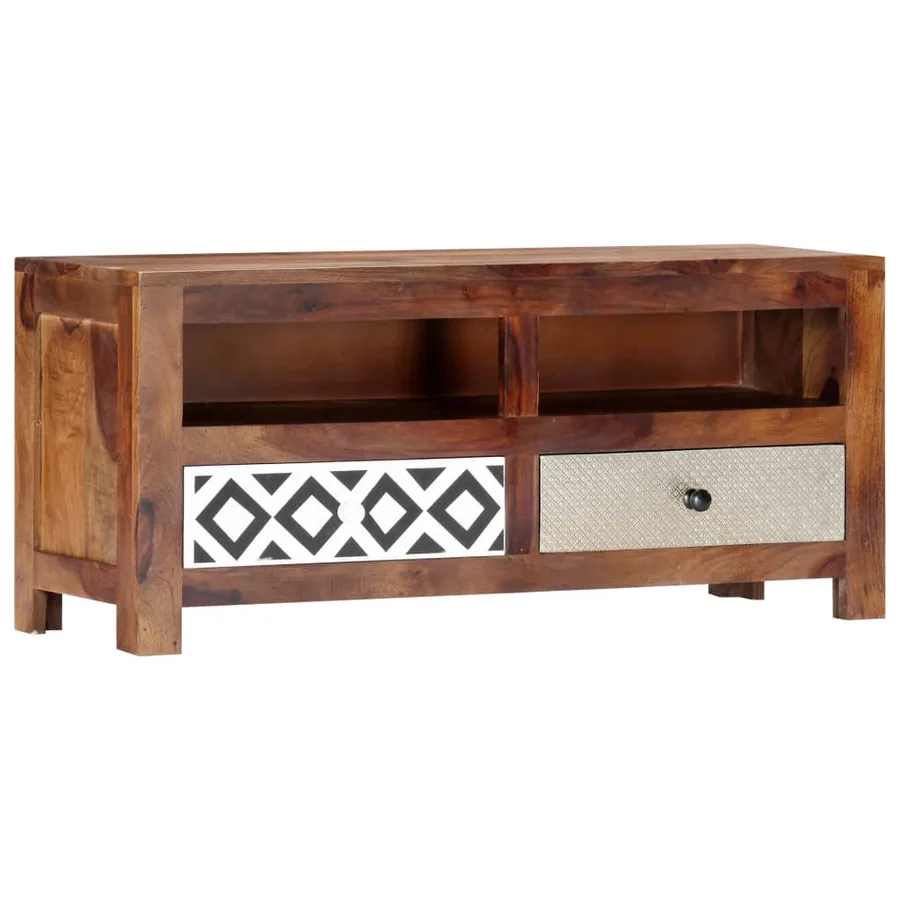 Meuble TV 90x30x40 cm Bois solide - 8