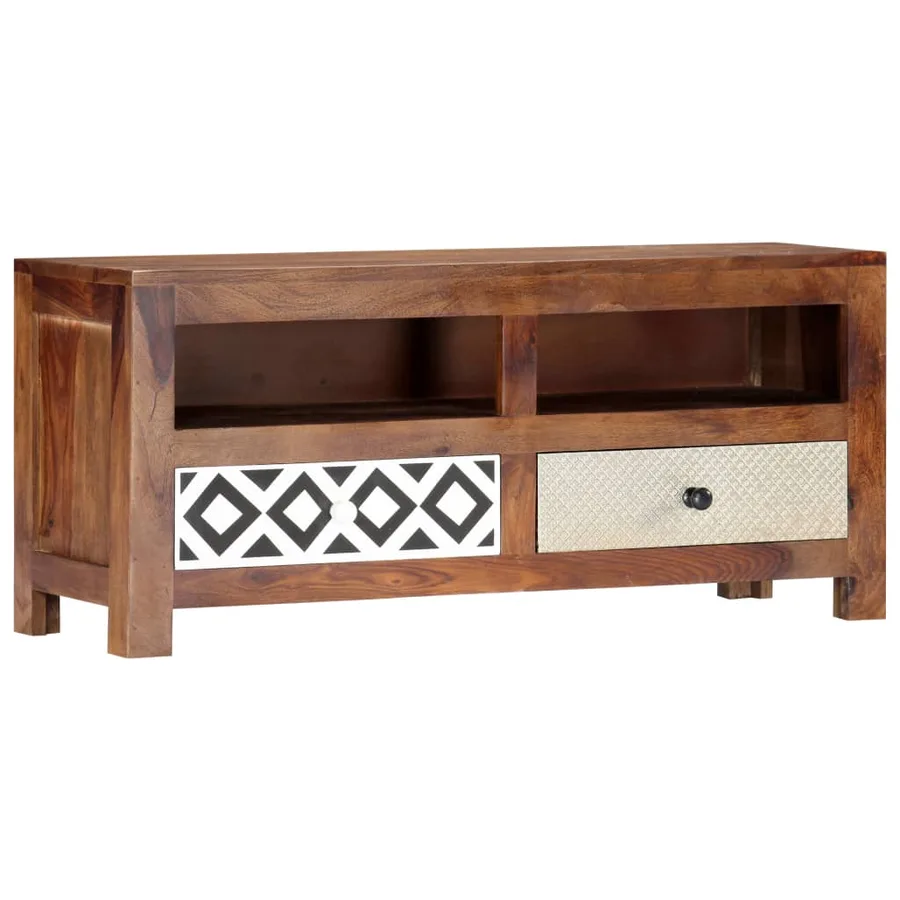 Meuble TV 90x30x40 cm Bois solide - 9
