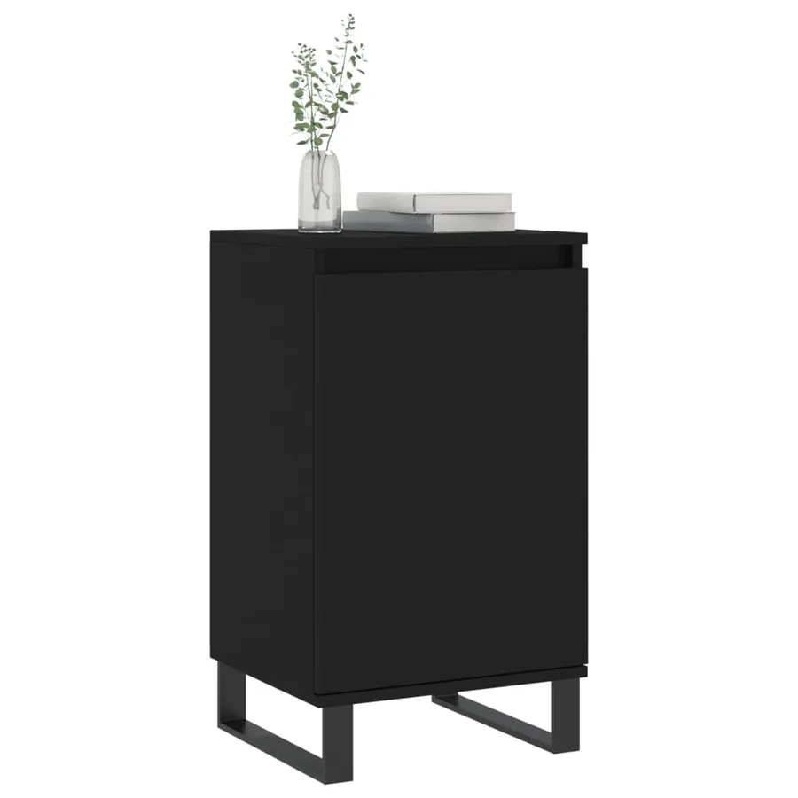 Buffets 2 pcs noir 40x35x70 cm bois d’ingénierie - 3