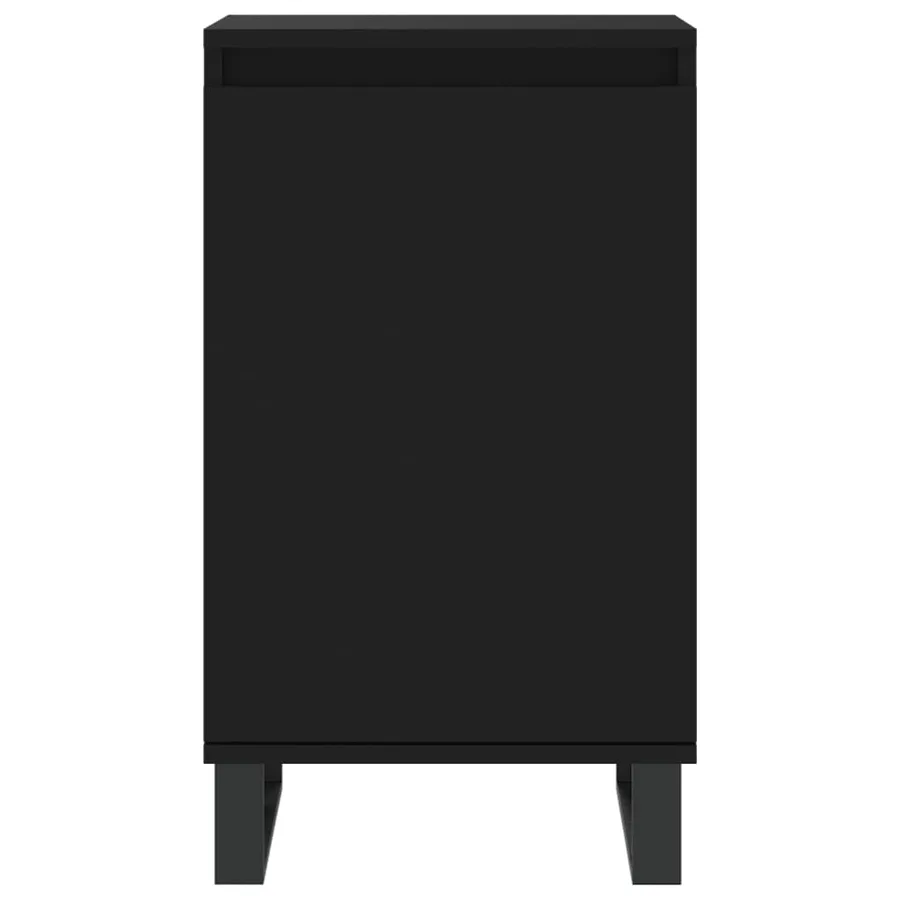 Buffets 2 pcs noir 40x35x70 cm bois d’ingénierie - 6
