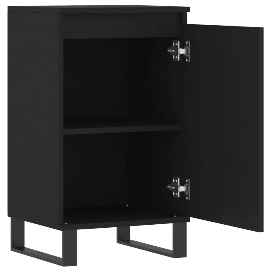 Buffets 2 pcs noir 40x35x70 cm bois d’ingénierie - 7