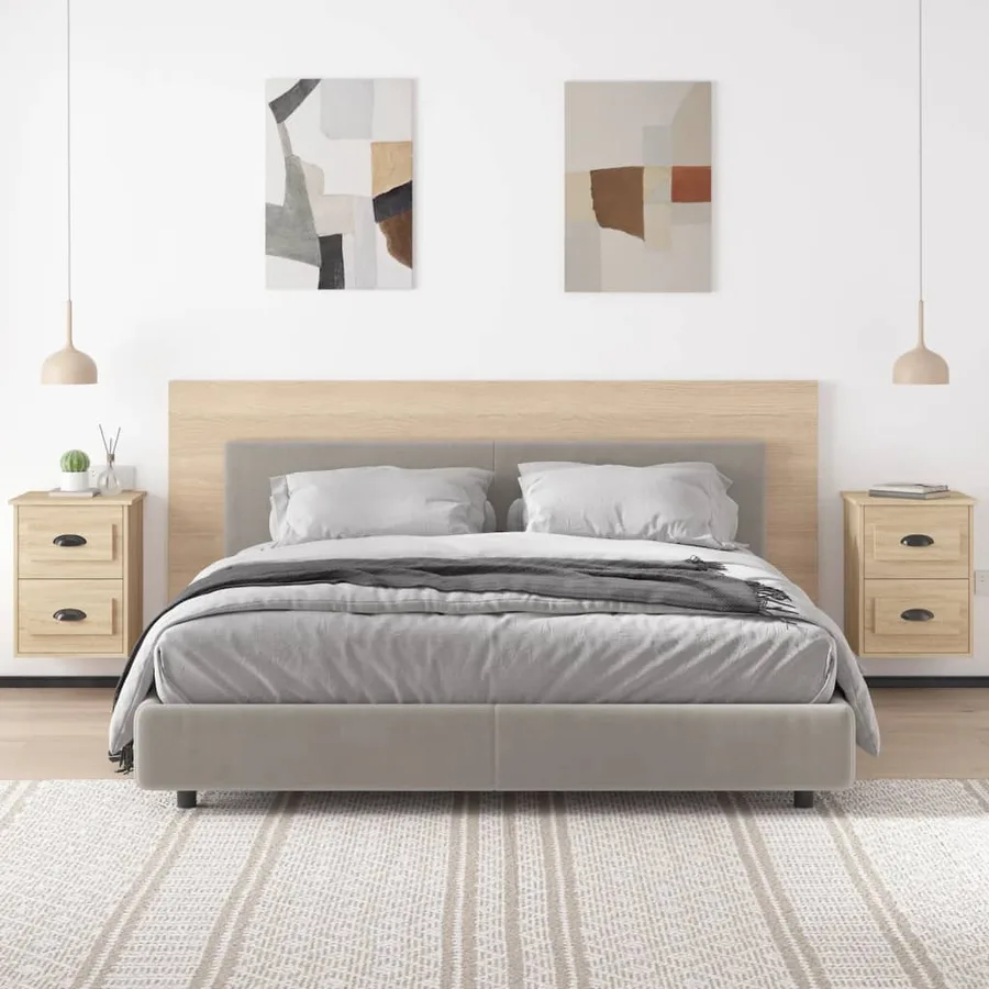 Tables de chevet murales 2 pcs chêne sonoma 41,5x36x53 cm - 3