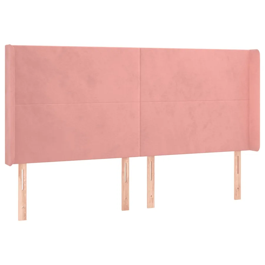 Sommier à lattes de lit matelas et LED Rose 200x200 cm Velours - 7