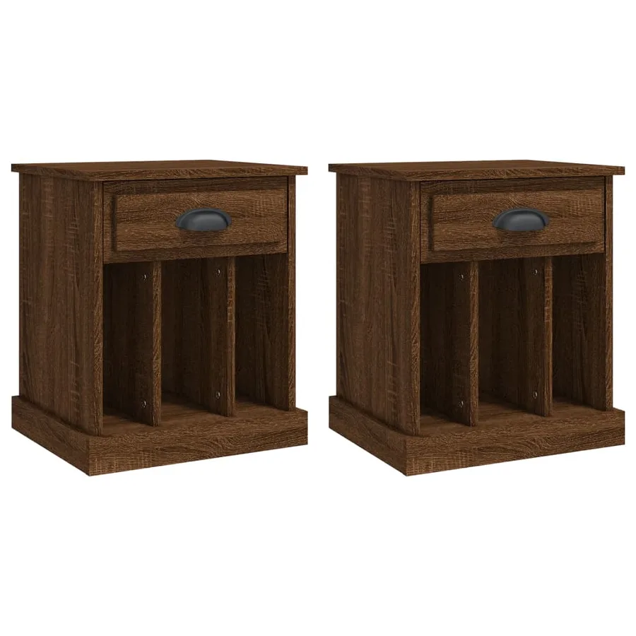 Tables de chevet 2 pcs chêne marron 43x36x50 cm - 2