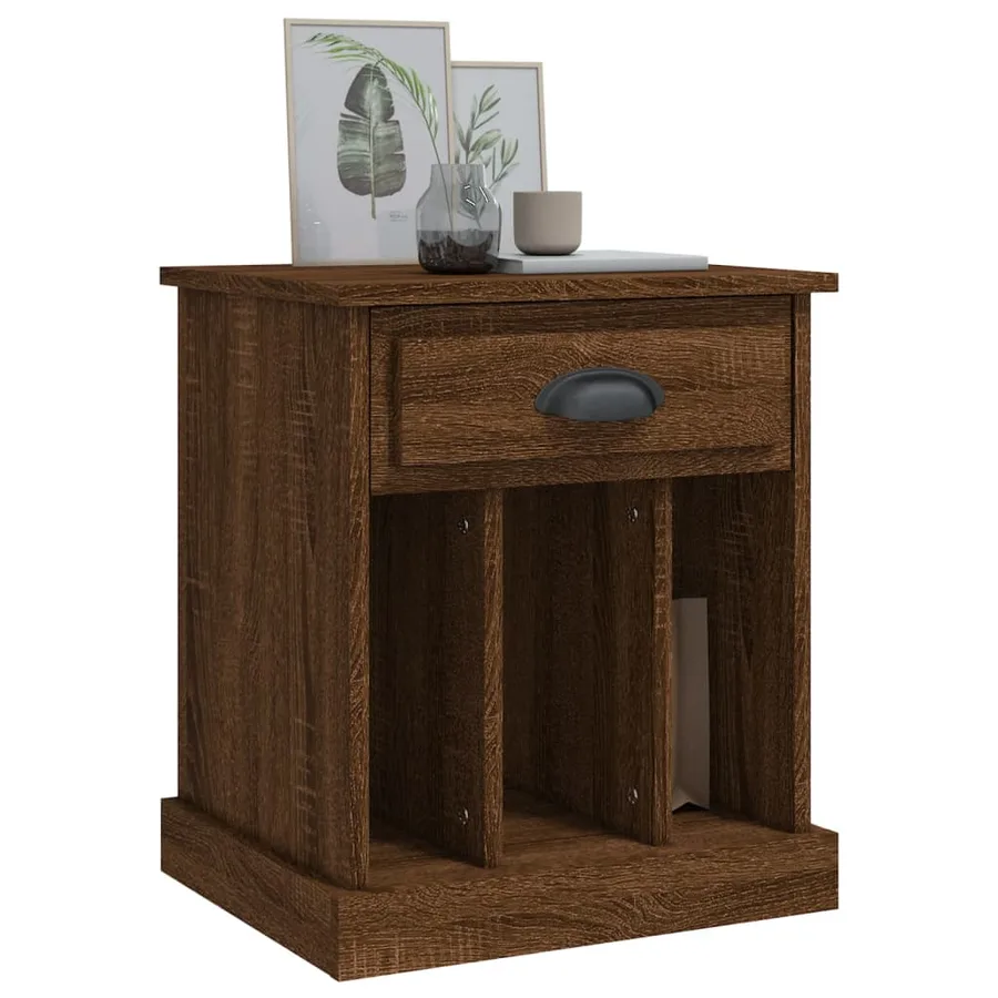 Tables de chevet 2 pcs chêne marron 43x36x50 cm - 4