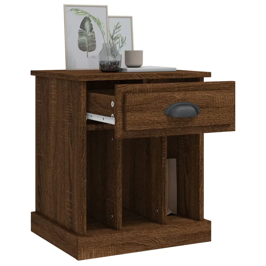 Tables de chevet 2 pcs chêne marron 43x36x50 cm - 5