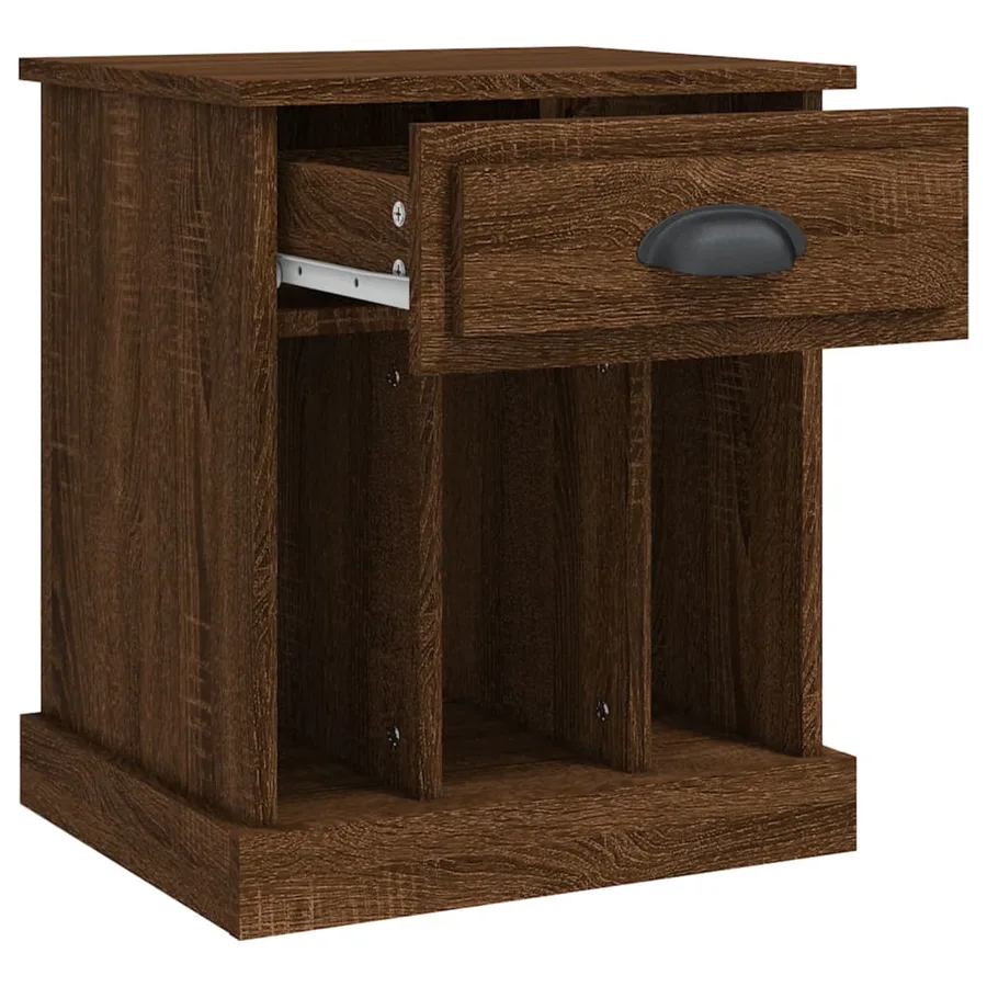 Tables de chevet 2 pcs chêne marron 43x36x50 cm - 7
