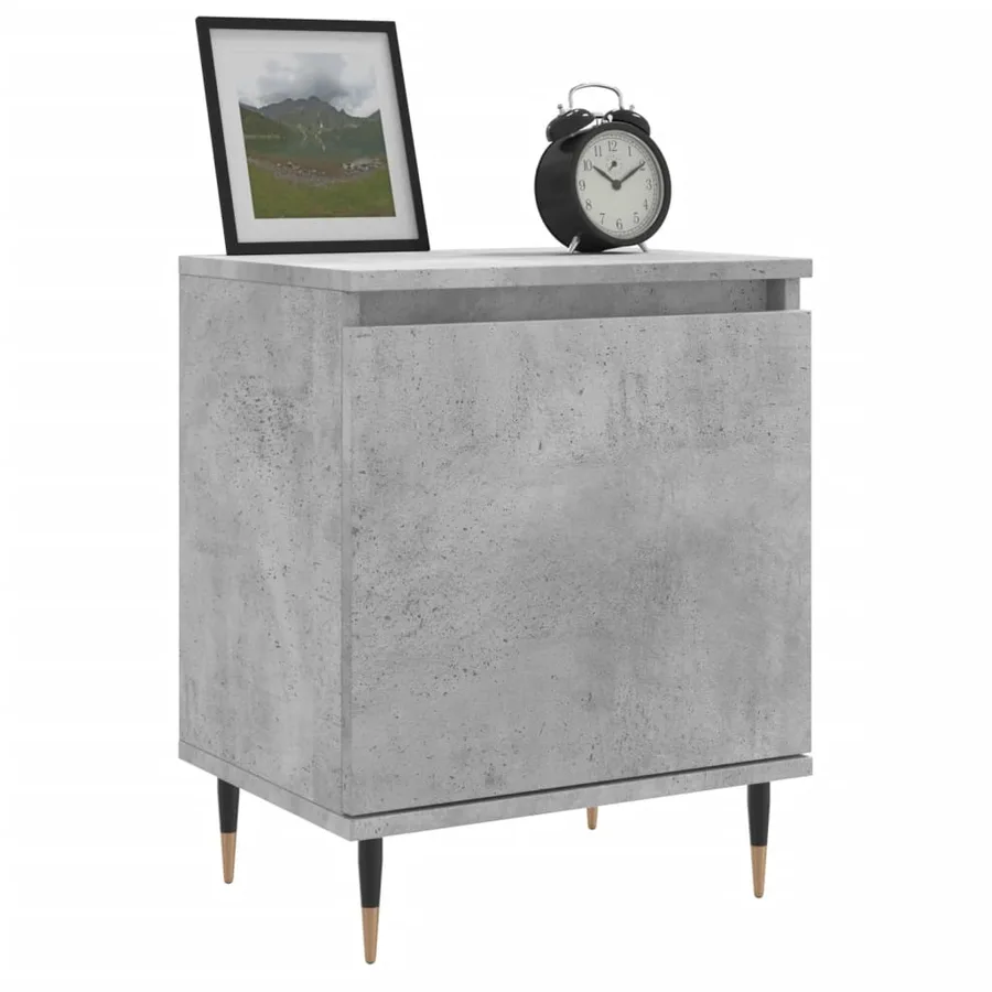 Tables de chevet 2 pcs gris béton 40x30x50 cm bois d'ingénierie - 3