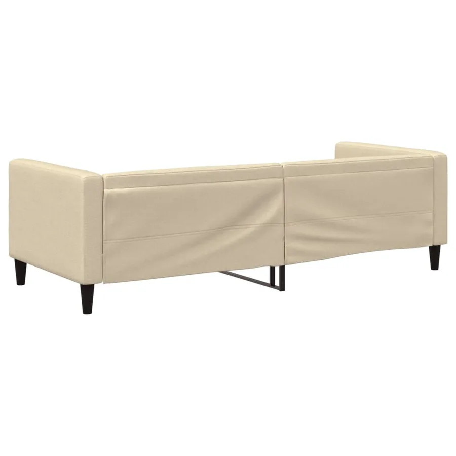 Lit de repos sans matelas crème 80x200 cm tissu - 5