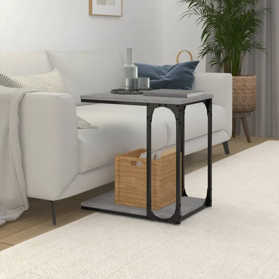Table d'appoint Sonoma gris 50x35x52 cm Bois d'ingénierie - 3