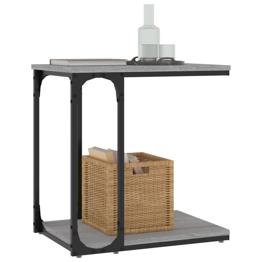 Table d'appoint Sonoma gris 50x35x52 cm Bois d'ingénierie - 6