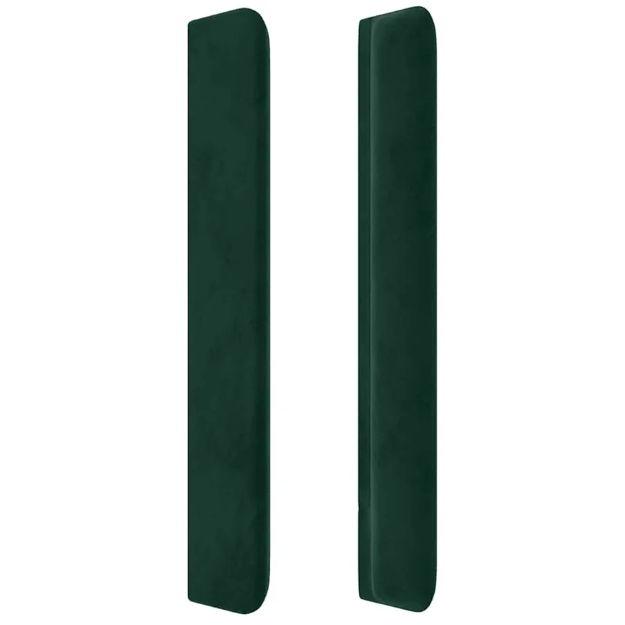 Tête de lit avec oreilles Vert foncé 103x16x118/128 cm Velours - 4