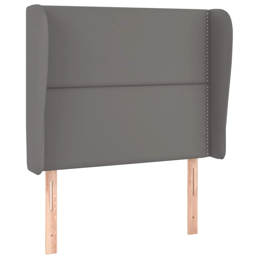 Tête de lit avec oreilles Gris 93x23x118/128 cm Similicuir - 2
