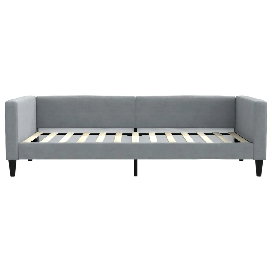 Lit de jour avec gigogne sans matelas gris clair 100x200 cm - 7