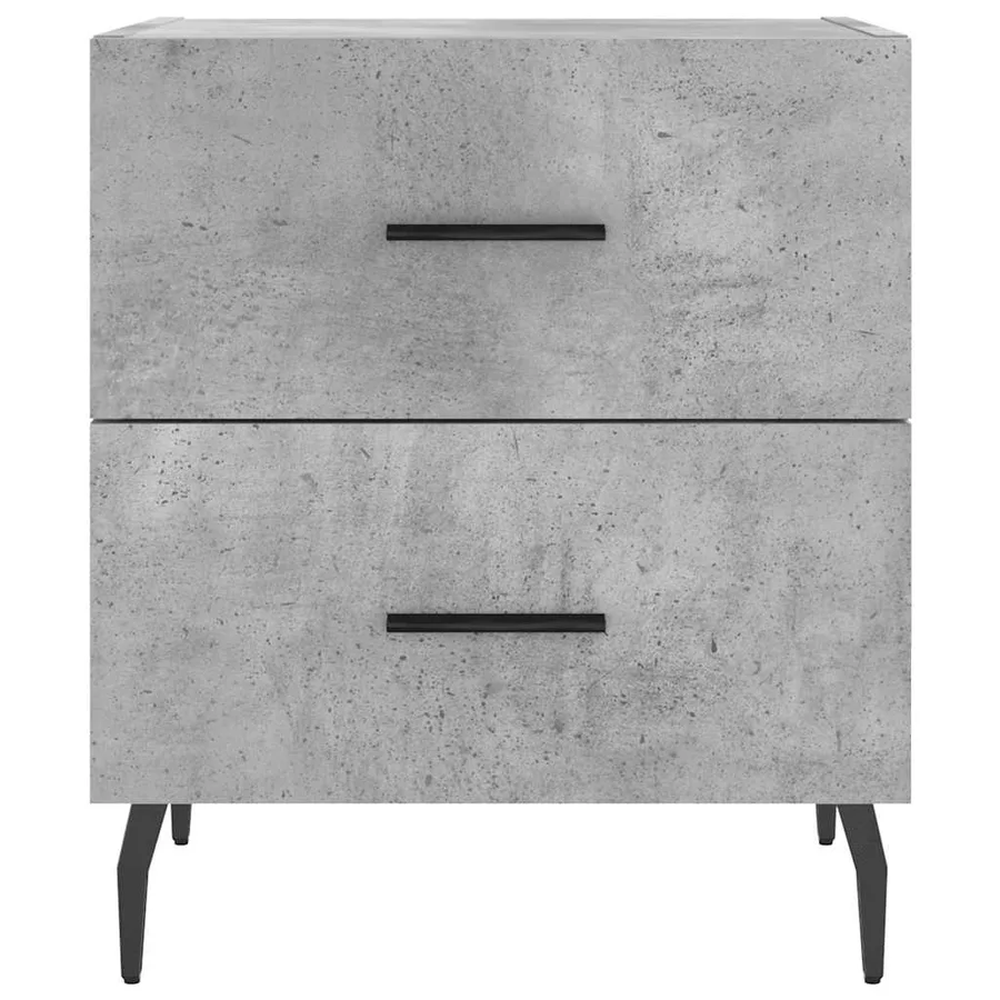 Tables de chevet 2pcs gris béton 40x35x47,5cm bois d’ingénierie - 6