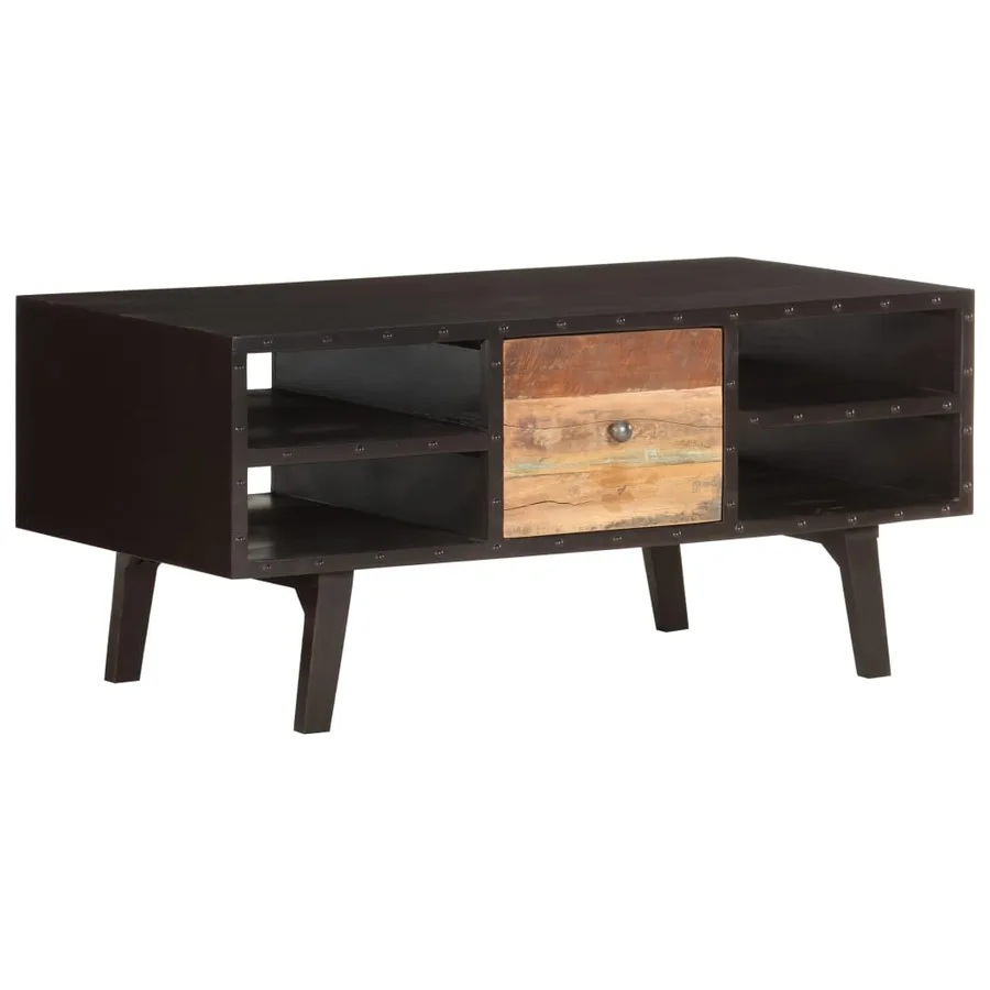 Table basse 100x50x45 cm Bois de récupération massif - 8