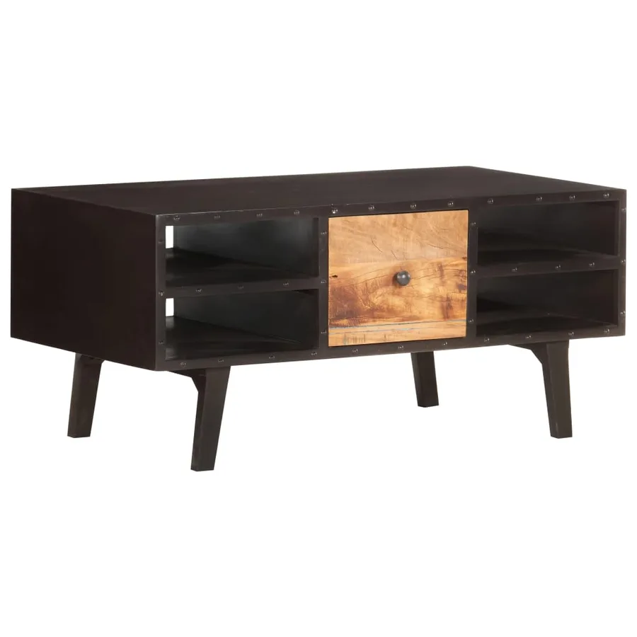 Table basse 100x50x45 cm Bois de récupération massif - 9