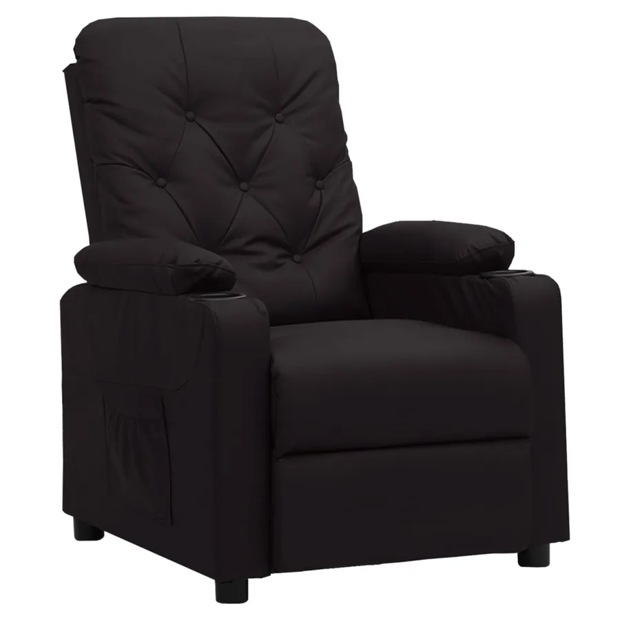 Fauteuil inclinable Noir Similicuir