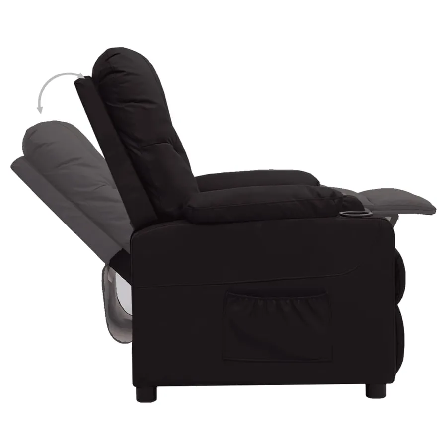 Fauteuil inclinable Noir Similicuir - 5