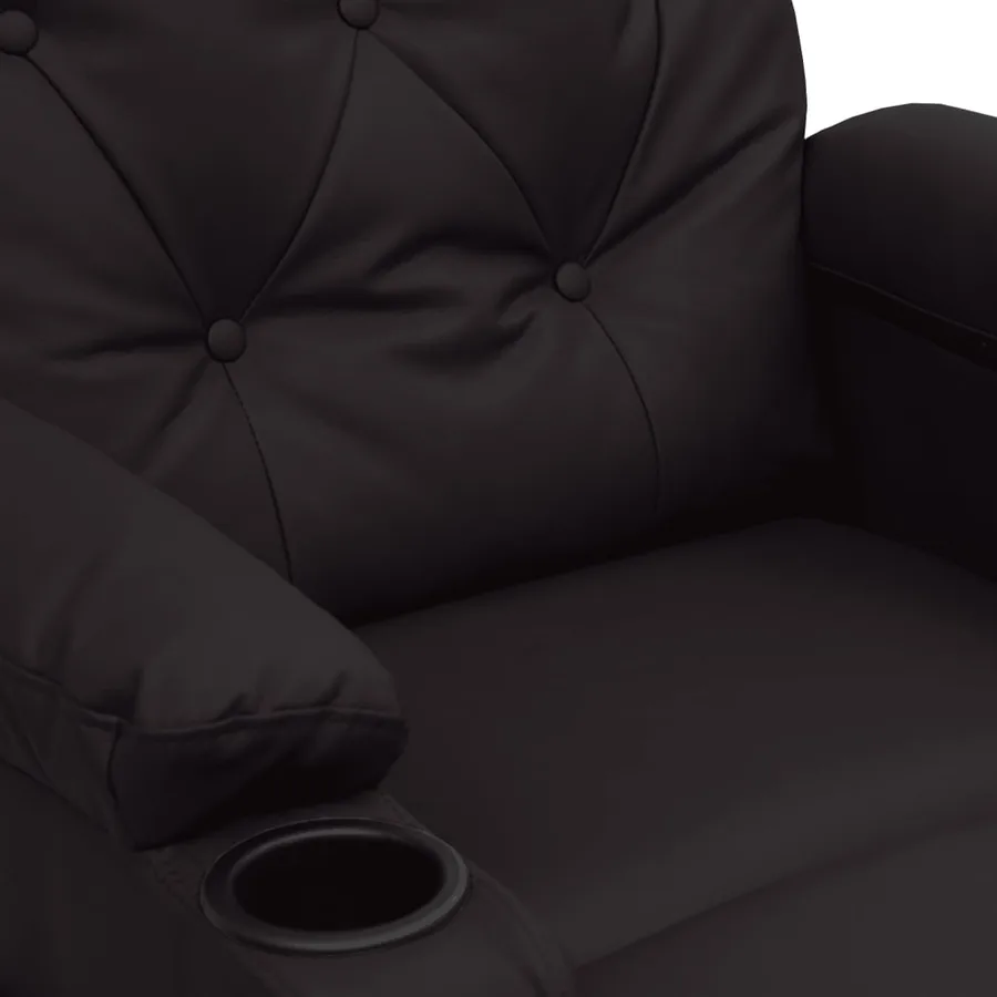 Fauteuil inclinable Noir Similicuir - 6