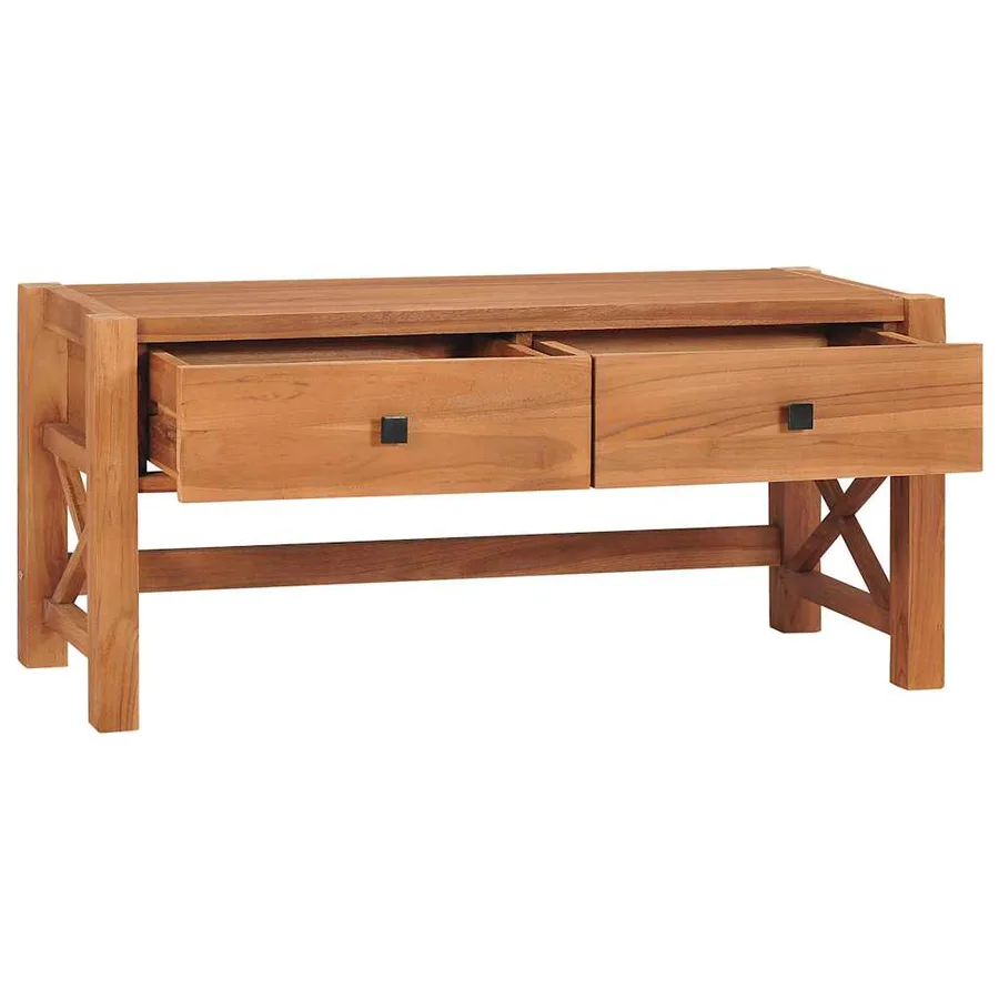 Meuble TV 100x40x45 cm Bois de teck - 2