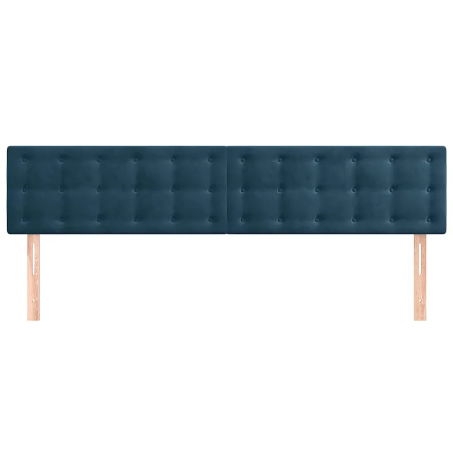 Têtes de lit Bleu foncé 180 x 5 x 78/88 cm Velours - 3