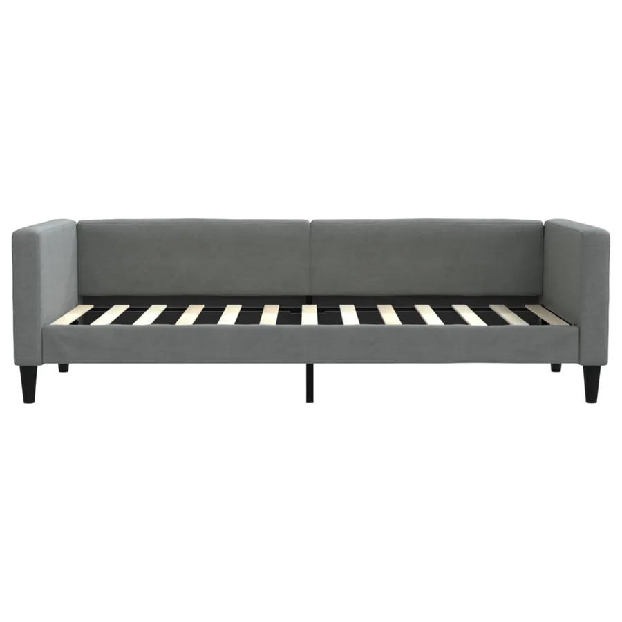 Lit de jour avec gigogne sans matelas gris foncé 80x200 cm - 7