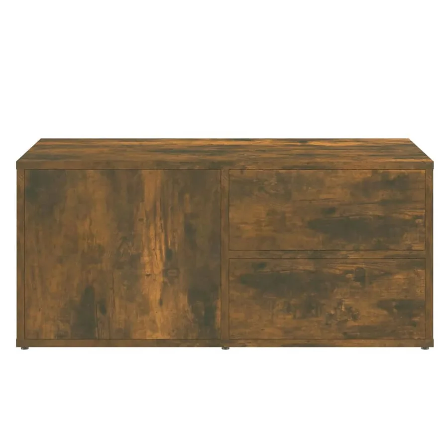 Meuble TV Chêne fumé 80x34x36 cm Bois d'ingénierie - 7