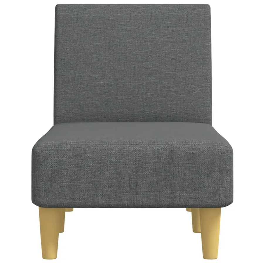 Chaise longue gris foncé tissu - 4