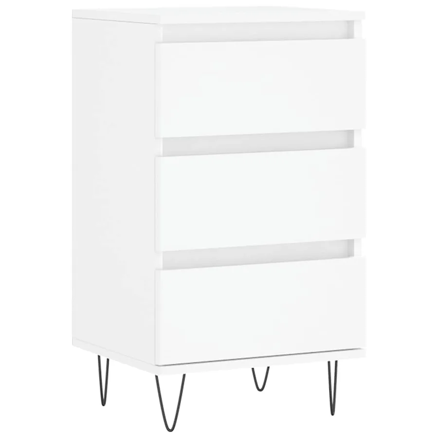 Buffet blanc 40x35x70 cm bois d’ingénierie - 2