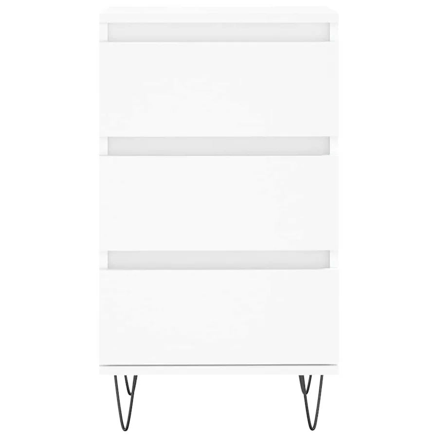 Buffet blanc 40x35x70 cm bois d’ingénierie - 5