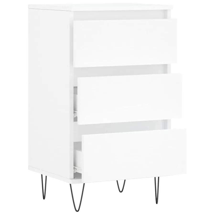 Buffet blanc 40x35x70 cm bois d’ingénierie - 6