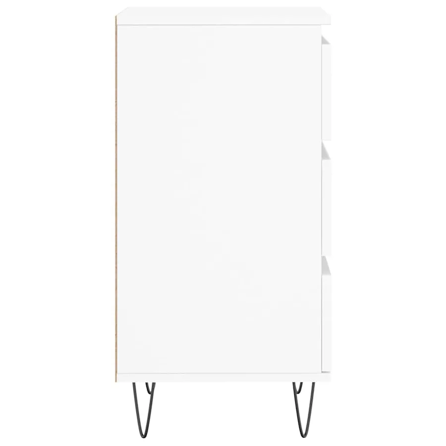 Buffet blanc 40x35x70 cm bois d’ingénierie - 7