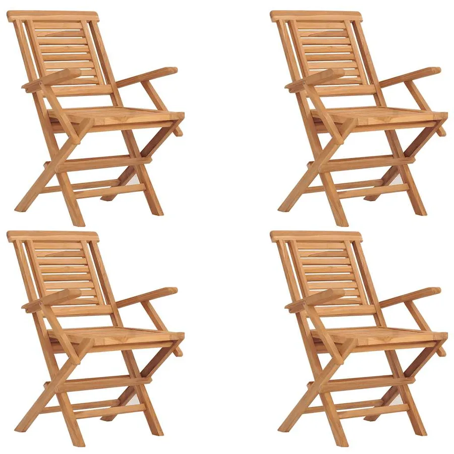 Ensemble à manger de jardin 5 pcs Bois de teck massif - 3