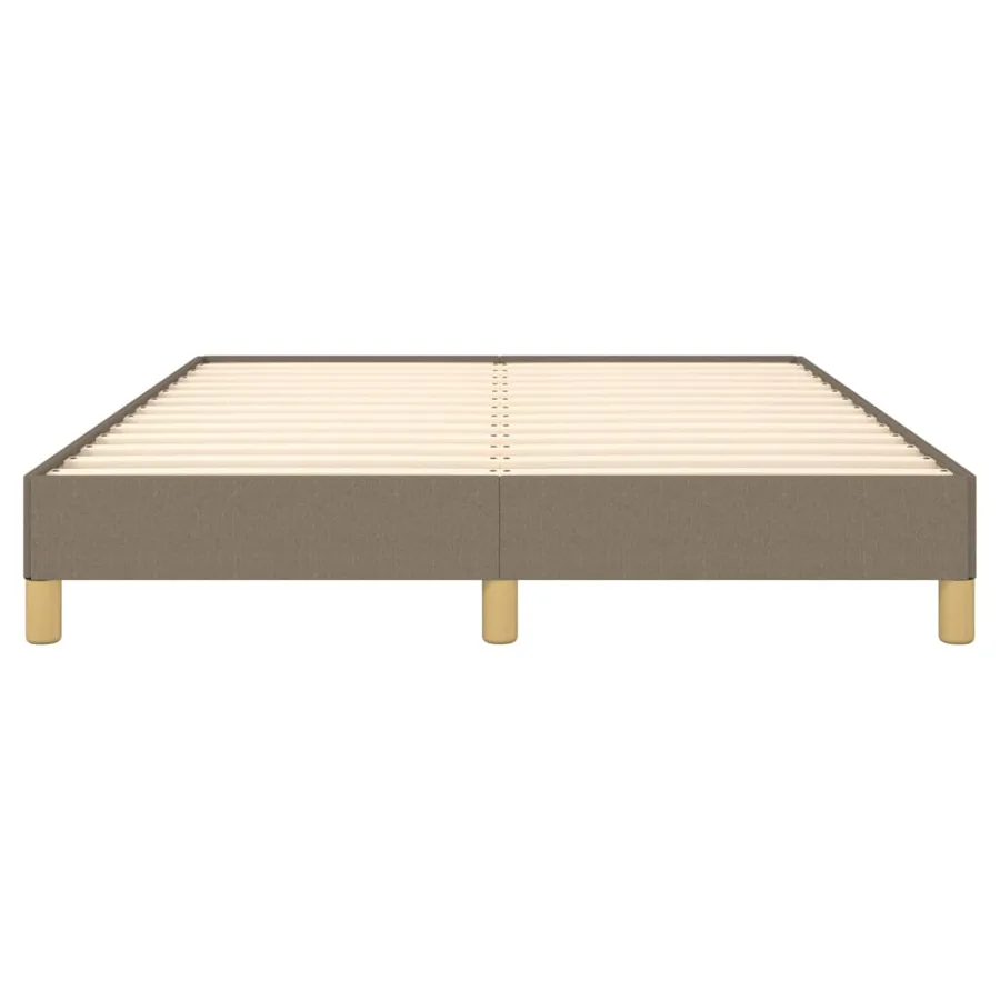 Cadre de lit sans matelas taupe 160x200 cm tissu - 5
