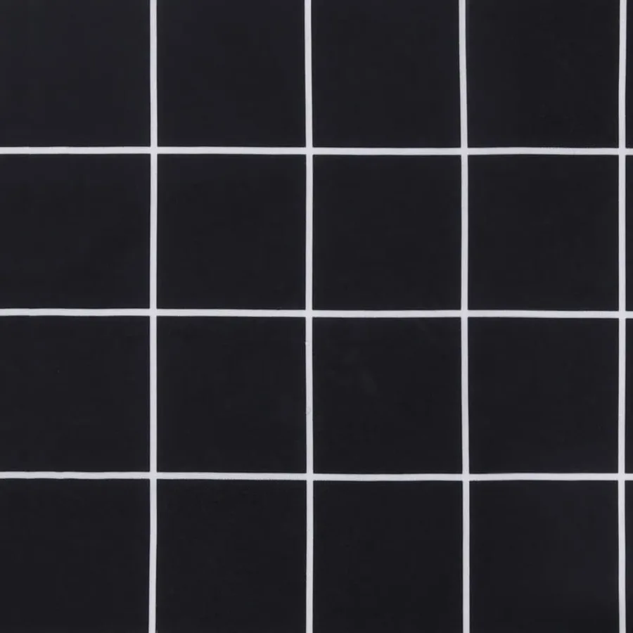 Coussins de chaise lot de 2 carreaux noir 50x50x7 cm - 8