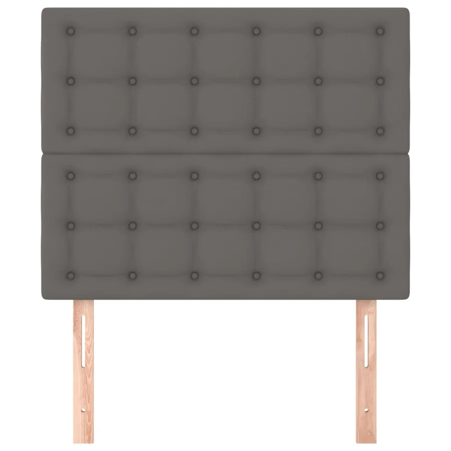 Tête de lit Gris 80x5x118/128 cm Similicuir - 3