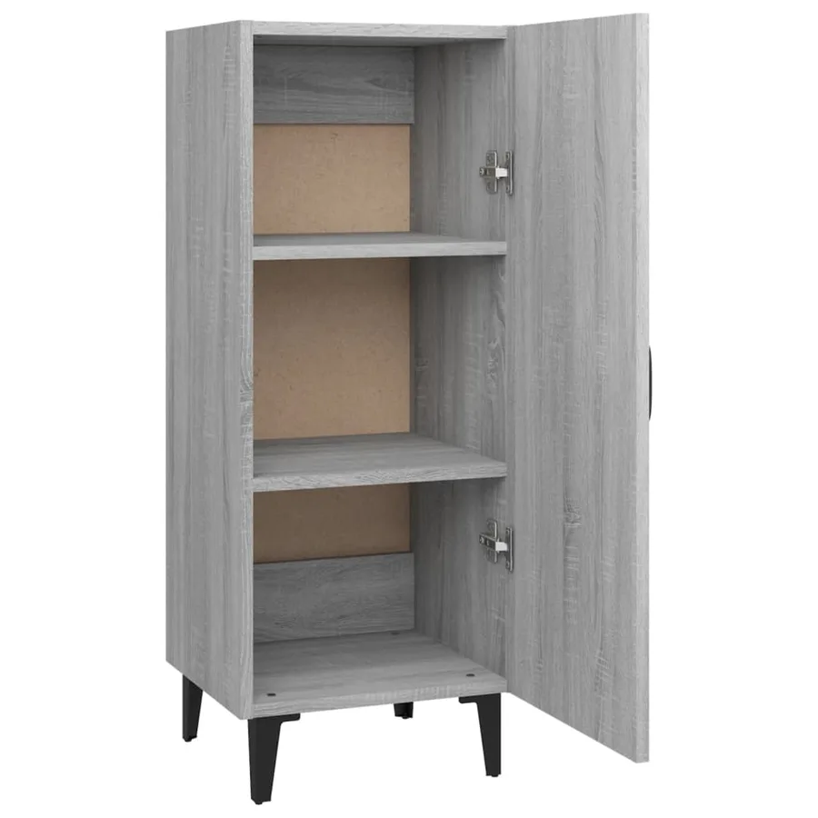 Buffet Sonoma gris 34,5x34x90 cm Bois d'ingénierie - 8