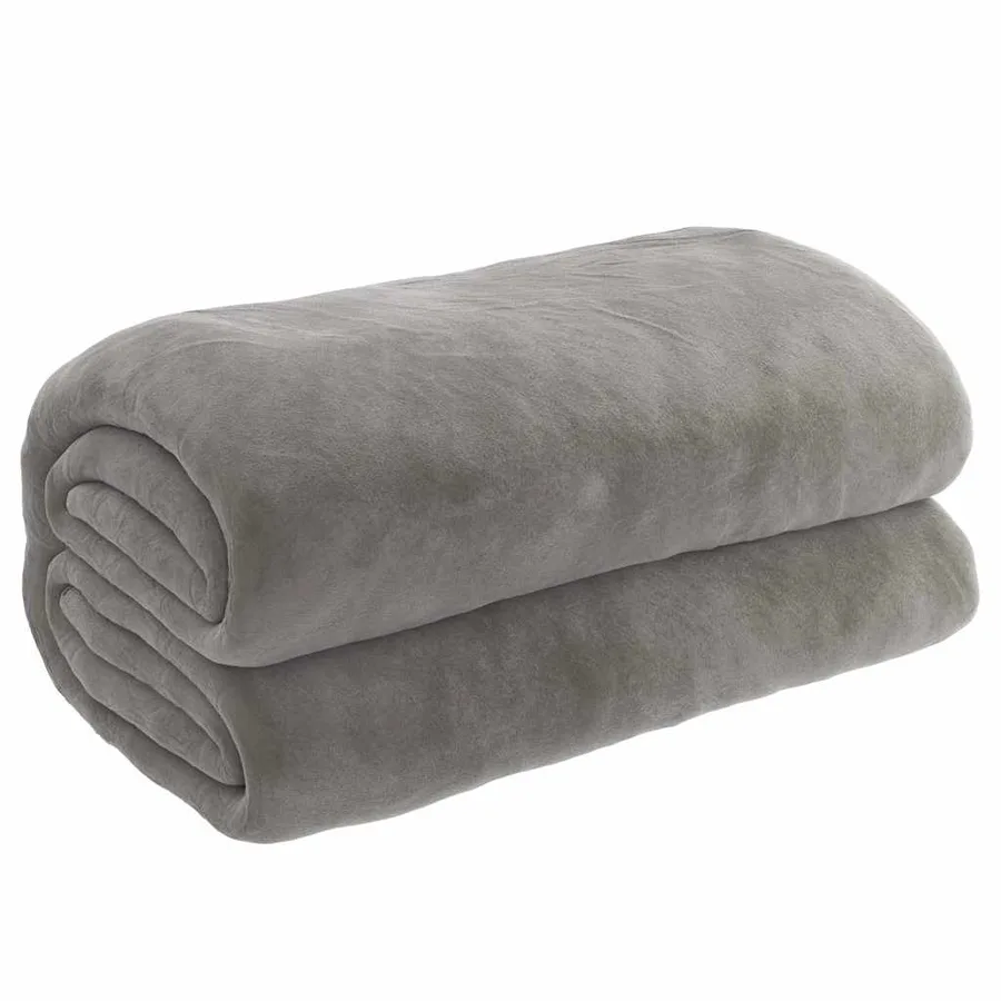 Couverture lestée avec housse Gris 122x183 cm 9 kg Tissu - 2