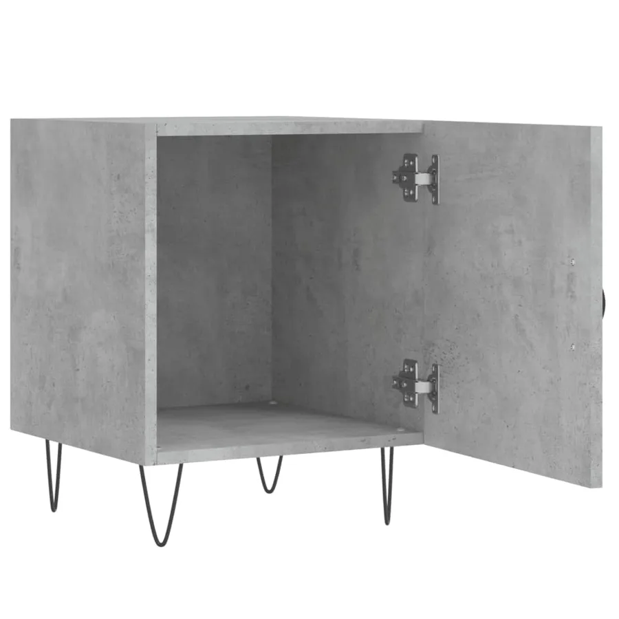 Tables de chevet 2 pcs gris béton 40x40x50 cm bois d’ingénierie - 8