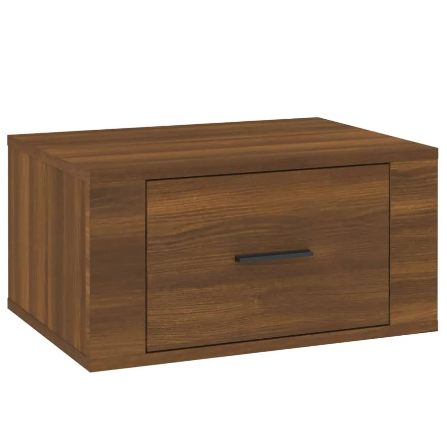 Table de chevet murale Chêne marron 50x36x25 cm - 2